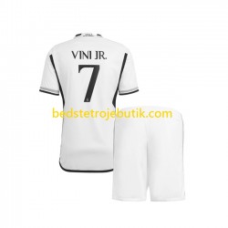 Real Madrid Vinicius Junior 7 Børn Hjemmebane Fodboldtrøje 2023-2024 Kortærmet