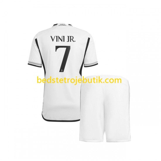 Real Madrid Vinicius Junior 7 Børn Hjemmebane Fodboldtrøje 2023-2024 Kortærmet