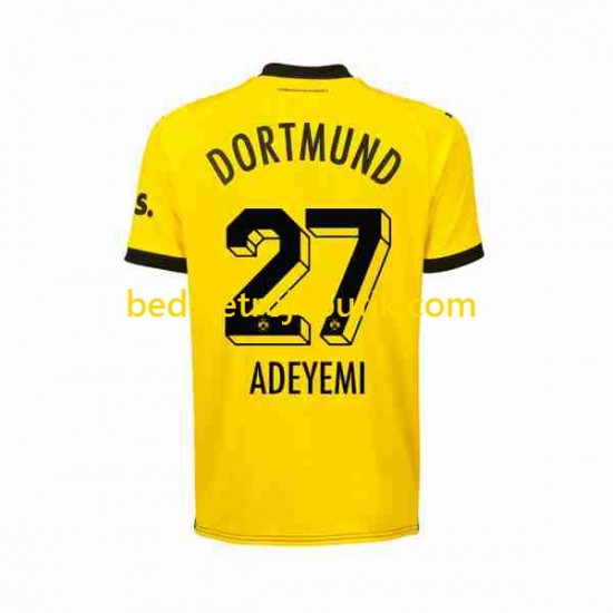Borussia Dortmund Karim Adeyemi 27 Mænd Hjemmebane Fodboldtrøje 2023-2024 Kortærmet