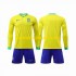 Brasilien Børn Hjemmebane Fodboldtrøje World Cup 2022 Langærmet