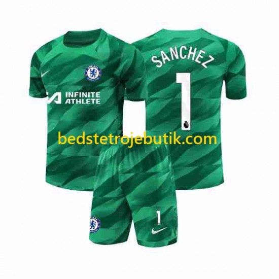 Chelsea Robert Sanchez 1 Målmand Børn 3. Valg Fodboldtrøje 2023-2024 Kortærmet