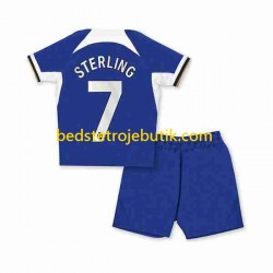 Chelsea Raheem Sterling 7 Børn Hjemmebane Fodboldtrøje 2023-2024 Kortærmet
