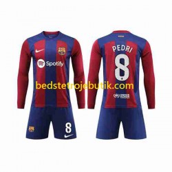 FC Barcelona Pedri 8 Børn Hjemmebane Fodboldtrøje 2023-2024 Langærmet