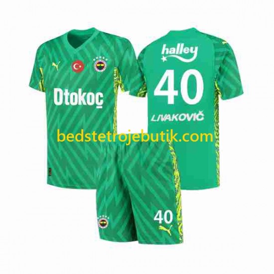 Fenerbahce Livakovic 40 Footbal Kit Målmand Hjemmebane 2023-2024 Kortærmet