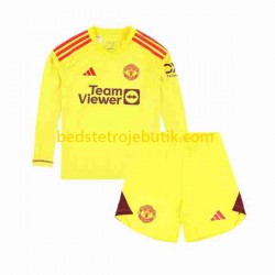 Manchester United Målmand Børn Hjemmebane Fodboldtrøje 2023-2024 Langærmet