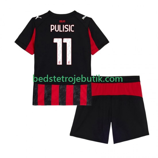 AC Milan Christian Pulisic 11 Børn Hjemmebane Fodboldtrøje 2025-2026 Kortærmet