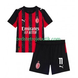 AC Milan Christian Pulisic 11 Børn Hjemmebane Fodboldtrøje 2025-2026 Kortærmet