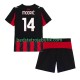 AC Milan Modrić Luca 14 Børn Hjemmebane Fodboldtrøje 2025-2026 Kortærmet