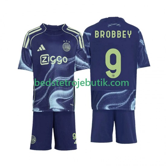 AFC Ajax Brian Brobbey 9 Børn Udebane Fodboldtrøje 2025-2026 Kortærmet