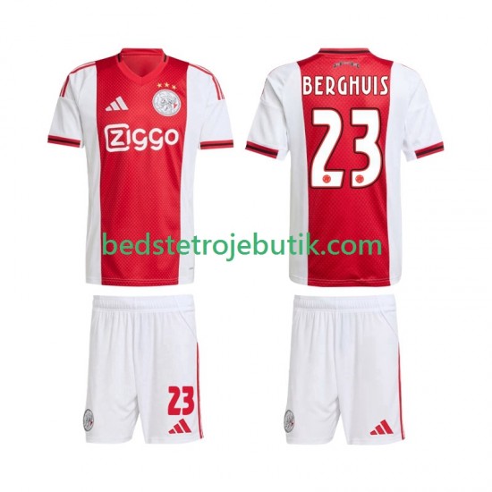 AFC Ajax Steven Berghuis 23 Børn Hjemmebane Fodboldtrøje 2025-2026 Kortærmet