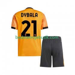 AS Roma Dybala 21 Børn Udebane Fodboldtrøje 2025-2026 Kortærmet