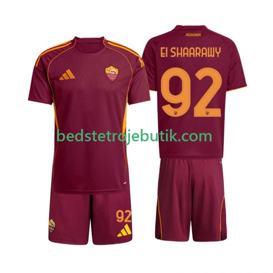 AS Roma Stephan El Shaarawy 92 Børn Hjemmebane Fodboldtrøje 2025-2026 Kortærmet