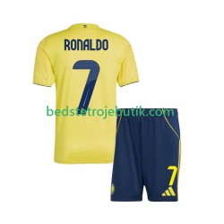 Al Nassr Cristiano Ronaldo 7 Børn Hjemmebane Fodboldtrøje 2025-2026 Kortærmet
