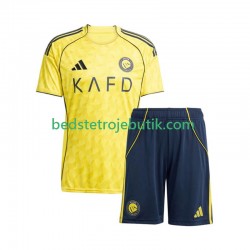 Al Nassr Børn Hjemmebane Fodboldtrøje 2025-2026 Kortærmet