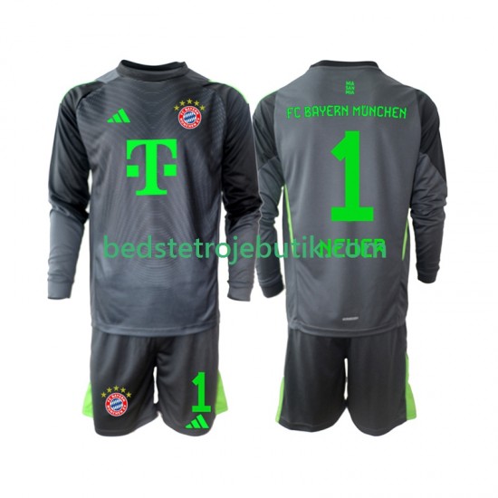 FC Bayern München Neuer 1 Målmand Børn Udebane Fodboldtrøje 2025-2026 Langærmet