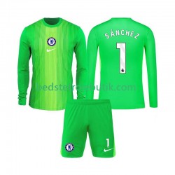 Chelsea Robert Sanchez 1 Målmand Børn Udebane Fodboldtrøje 2025-2026 Langærmet