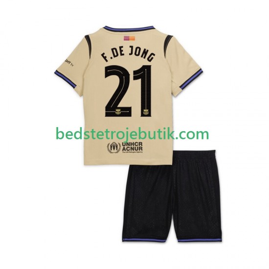 FC Barcelona Frenkie de Jong 21 UCL Børn Udebane Fodboldtrøje 2025-2026 Kortærmet
