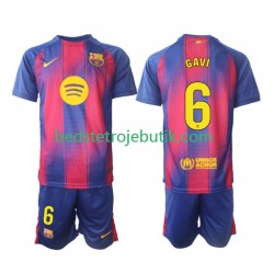 FC Barcelona Gavi 6 Børn Hjemmebane Fodboldtrøje 2025-2026 Kortærmet