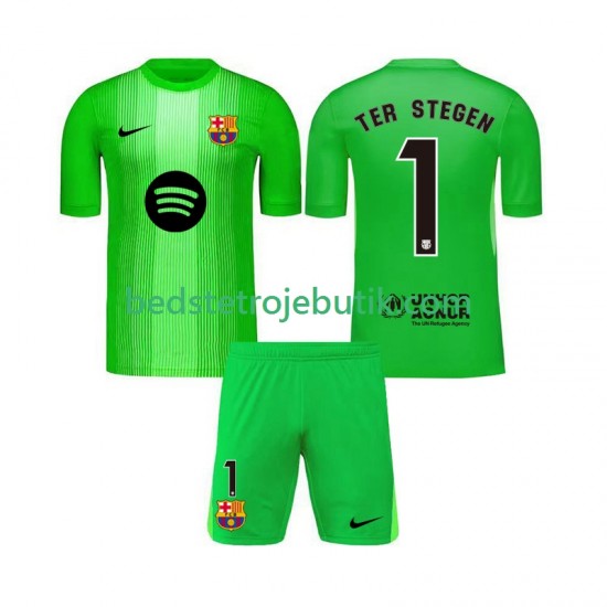 FC Barcelona Ter Stegen 1 Målmand Børn Hjemmebane Fodboldtrøje 2025-2026 Kortærmet