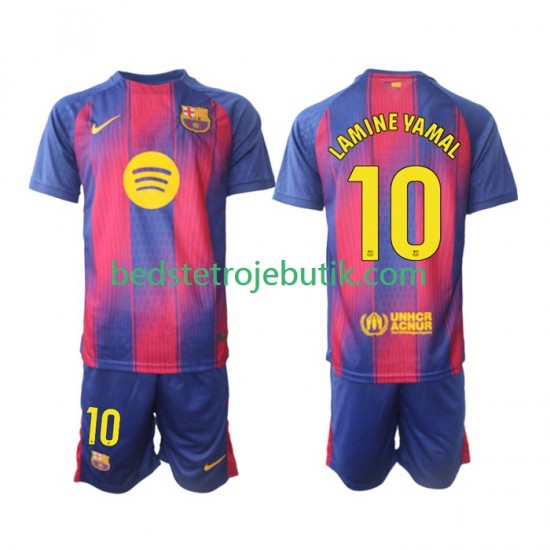 FC Barcelona Lamine Yamal 10 Børn Hjemmebane Fodboldtrøje 2025-2026 Kortærmet