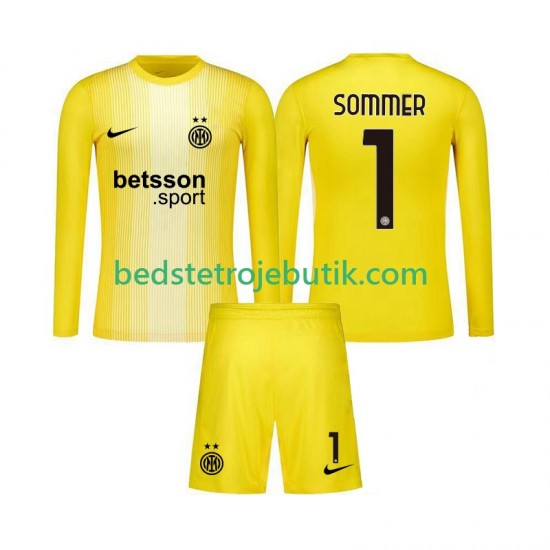 Inter Milan Yann Sommer 1 Målmand Børn Udebane Fodboldtrøje 2025-2026 Langærmet