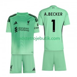 Liverpool Alisson Becker 1 Målmand Børn Hjemmebane Fodboldtrøje 2025-2026 Kortærmet