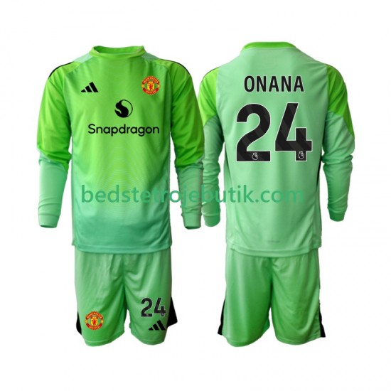 Manchester United Andre Onana 24 Målmand Børn 4. Valg Fodboldtrøje 2025-2026 Langærmet