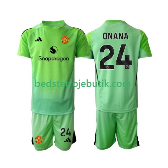 Manchester United Andre Onana 24 Målmand Børn 4. Valg Fodboldtrøje 2025-2026 Kortærmet