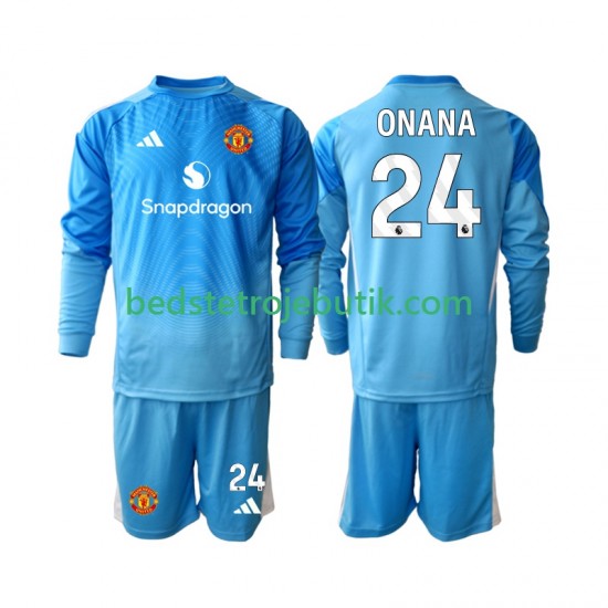 Manchester United Andre Onana 24 Målmand Børn Hjemmebane Fodboldtrøje 2025-2026 Langærmet