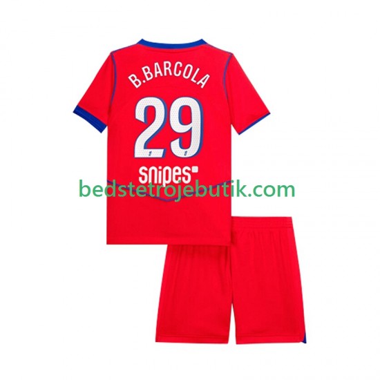 Paris Saint-Germain Bradley Barcola 29 Børn 3. Valg Fodboldtrøje 2025-2026 Kortærmet