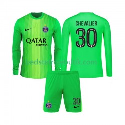 Paris Saint-Germain Lucas Chevalier 30 Målmand Børn Udebane Fodboldtrøje 2025-2026 Langærmet