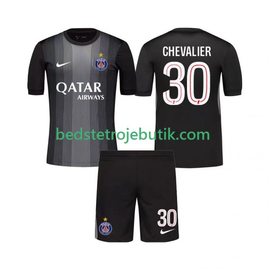 Paris Saint-Germain Lucas Chevalier 30 Målmand Børn Hjemmebane Fodboldtrøje 2025-2026 Kortærmet