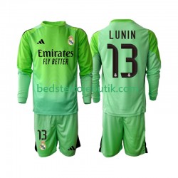 Real Madrid Andriy Lunin 13 Målmand Børn Udebane Fodboldtrøje 2025-2026 Langærmet