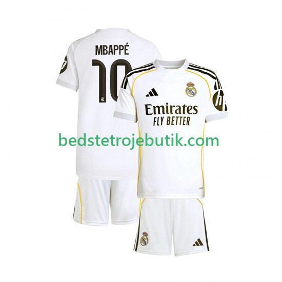 Real Madrid Mbappé Kylian 10 Børn Hjemmebane Fodboldtrøje 2025-2026 Kortærmet