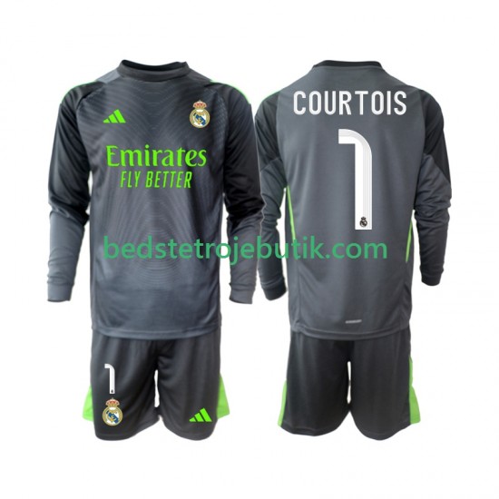 Real Madrid Thibaut Courtois 1 Børn 3. Valg Fodboldtrøje 2025-2026 Langærmet