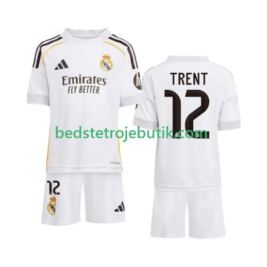 Real Madrid Trent Alexander-Arnold 12 Børn Hjemmebane Fodboldtrøje 2025-2026 Kortærmet