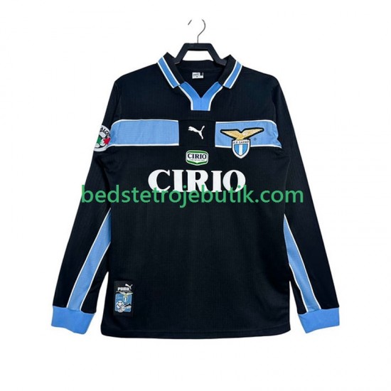 SS Lazio Retro Mænd Udebane Fodboldtrøje 1999 1998 Langærmet