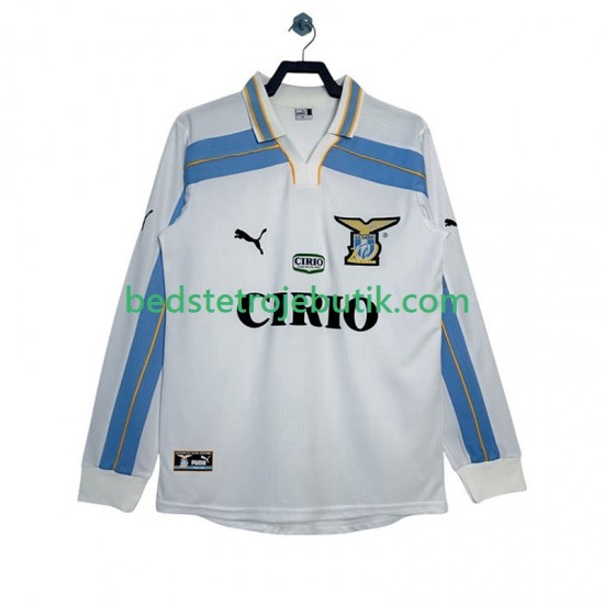 SS Lazio 2000 Retro Mænd Udebane Fodboldtrøje 1999 Langærmet