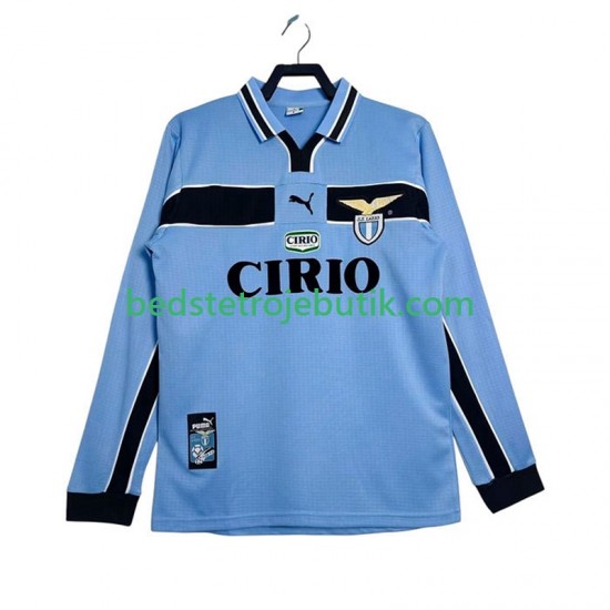 SS Lazio Retro Mænd Hjemmebane Fodboldtrøje 1999 1998 Langærmet
