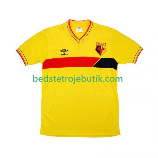 Watford 1985 Retro Mænd Hjemmebane Fodboldtrøje Kortærmet