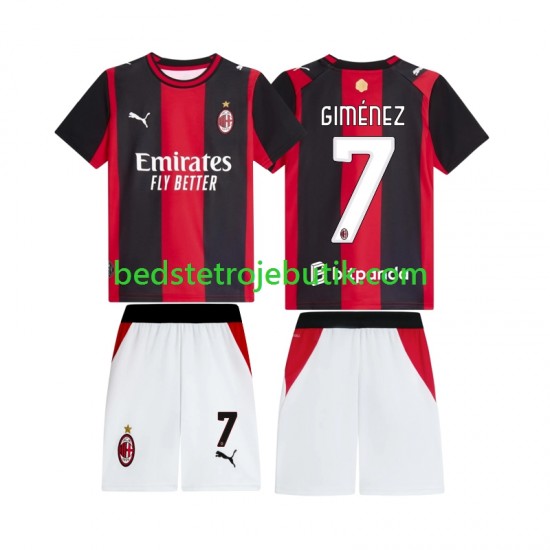 AC Milan Gimenez 7 Børn Hjemmebane Fodboldtrøje 2026-2027 Kortærmet