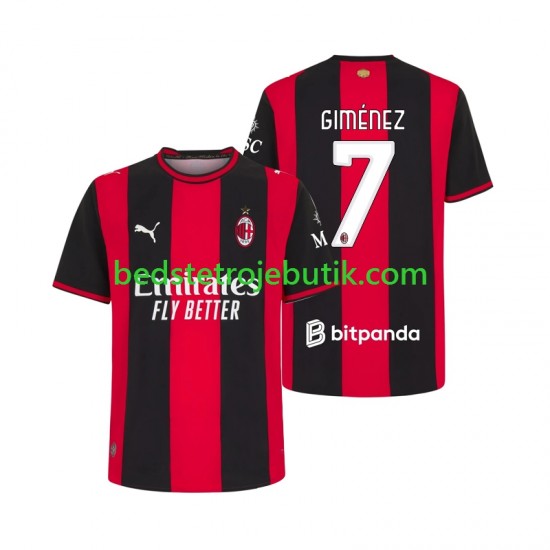 AC Milan Gimenez 7 Mænd Hjemmebane Fodboldtrøje 2026-2027 Kortærmet
