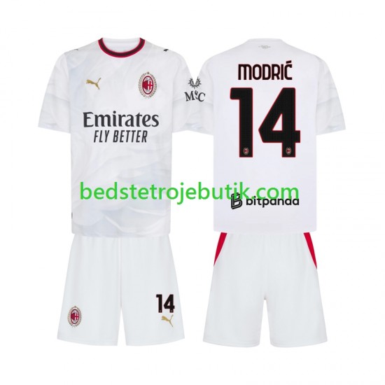 AC Milan Modrić Luka 14 Børn Udebane Fodboldtrøje 2026-2027 Kortærmet