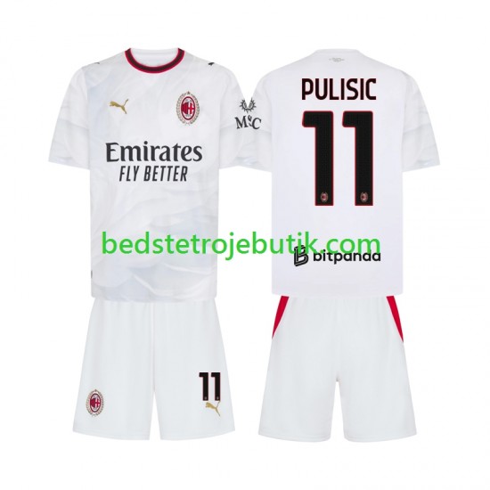 AC Milan Pulisic 11 Børn Udebane Fodboldtrøje 2026-2027 Kortærmet