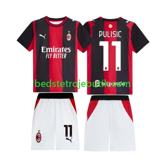 AC Milan Pulisic 11 Børn Hjemmebane Fodboldtrøje 2026-2027 Kortærmet