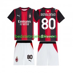 AC Milan Ronaldinho 80 Børn Hjemmebane Fodboldtrøje 2026-2027 Kortærmet