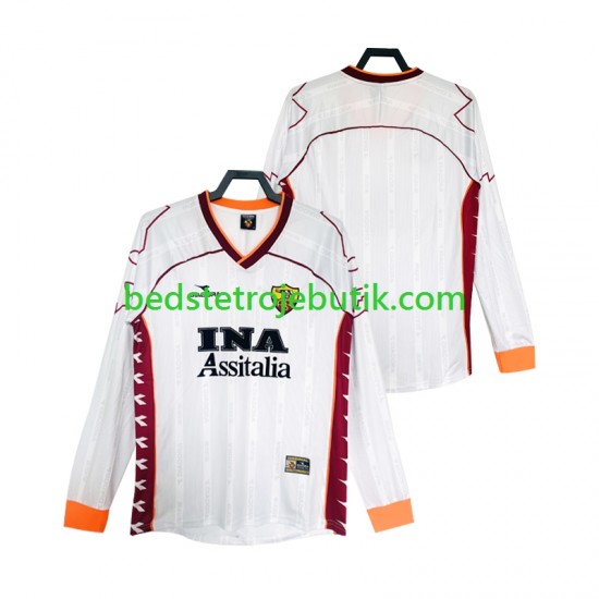 AS Roma 2000 Retro Mænd Udebane Fodboldtrøje 1999 Langærmet
