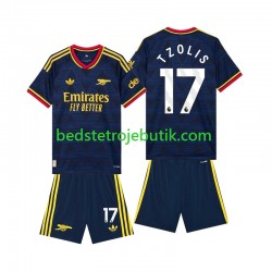 Arsenal Christos Tzolis 17 Børn Udebane Fodboldtrøje 2026-2027 Kortærmet