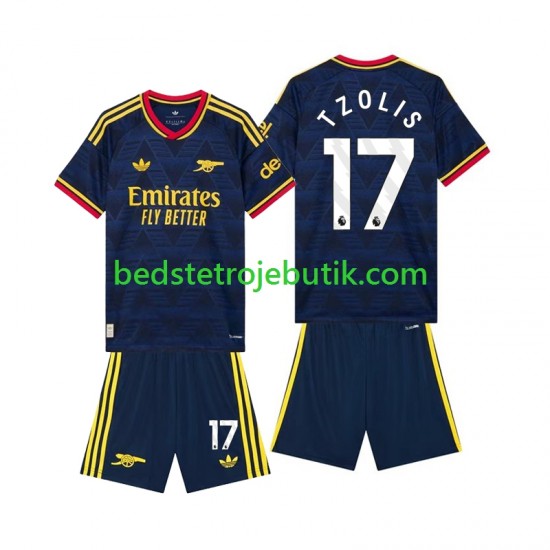 Arsenal Christos Tzolis 17 Børn Udebane Fodboldtrøje 2026-2027 Kortærmet