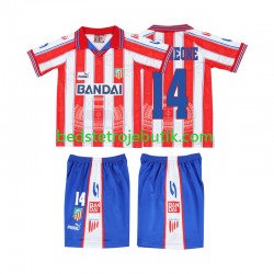 Atlético Madrid SIMEONE 14 1996 1997 Retro Børn Hjemmebane Fodboldtrøje Kortærmet